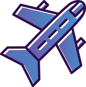Airplane Vector Icon Design