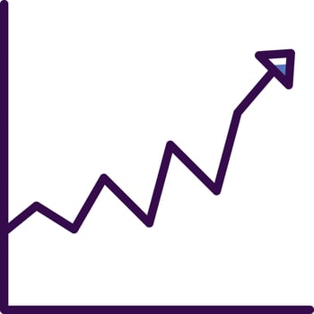 Line Chart Vector Icon Design