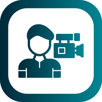 Camera Man Vector Icon Design