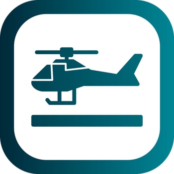 Helicopter Vector Icon Design