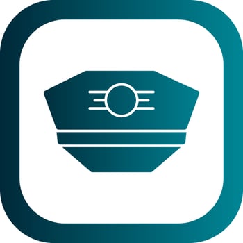 Pilot Hat Vector Icon Design