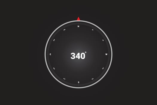 vector illustration of compass premium vector