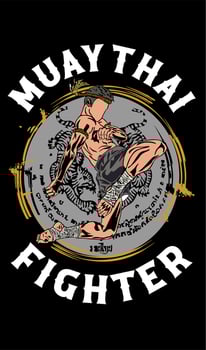martial art illustration logo vector