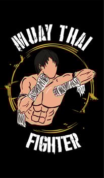 martial art illustration logo vector