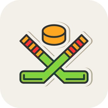 Ice Hockey Vector Icon Design