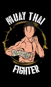 martial art illustration logo vector