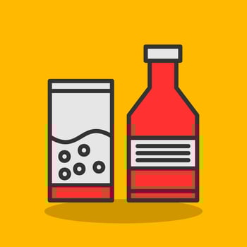 Alcoholic Drink Vector Icon Design