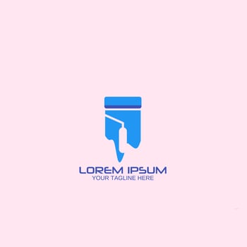 Paint brush logo vector design. Full color paint logo template.