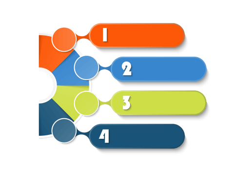Infographic with 4 steps, process or options. png