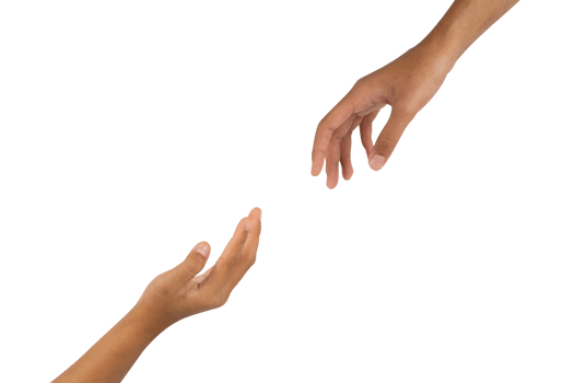 Man and woman hands touch isolated png