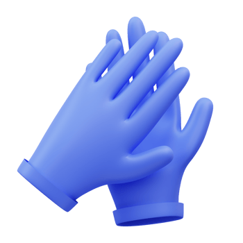 3d render Gloves icon illustration, suitable for safety design themes, user manual themes, web, app etc png