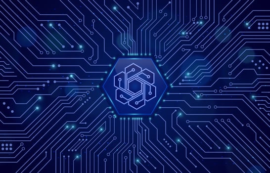 Modern Chat AI Technology Background vector