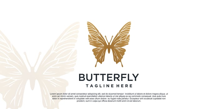 Butterfly logo design creative concept Premium Vector Part 2