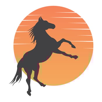 horse logo design vector