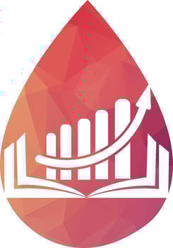 Finance book logo design. Business growth education logo design. vector