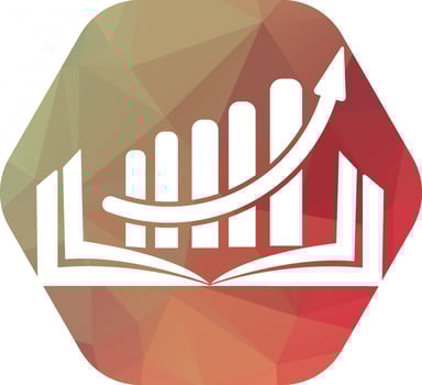 Finance book logo design. Business growth education logo design. vector