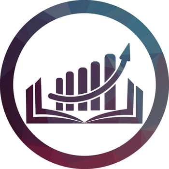 Finance book logo design. Business growth education logo design. vector