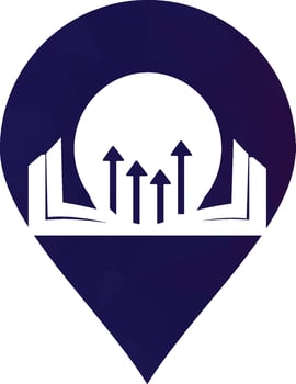 Finance book logo design. Business growth education logo design. vector