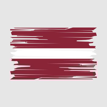 Latvia Flag Brush Vector