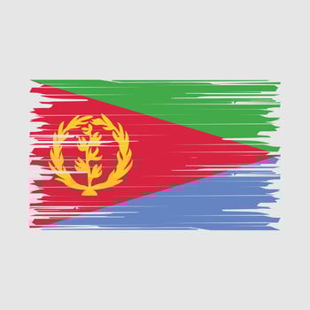 Eritrea Flag Brush vector