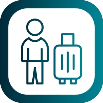 Solo Travel Vector Icon Design