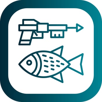 Spearfishing Vector Icon Design