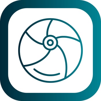 Beach Ball Vector Icon Design