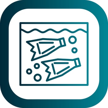 Fin Swimming Vector Icon Design