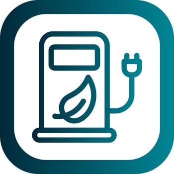 Eco Station Vector Icon Design