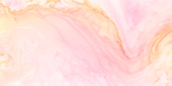 Rose pink liquid watercolor background with golden dust. Dusty blush marble alcohol ink drawing effect. Vector illustration design template for wedding invitation, menu, rsvp, banner.