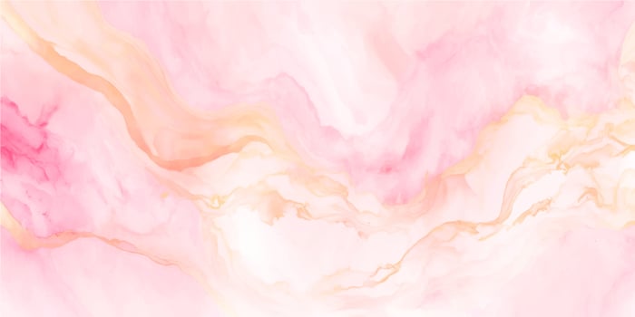 Rose pink liquid watercolor background with golden dust. Dusty blush marble alcohol ink drawing effect. Vector illustration design template for wedding invitation, menu, rsvp, banner.