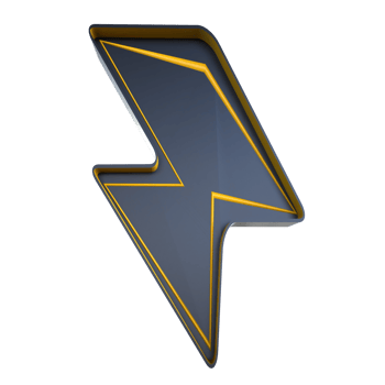 lightning 3D icon illustration png