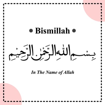 Bismillah in arabic calligraphy vector