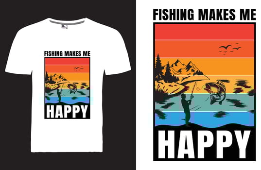Fishing T-shirt Design vector