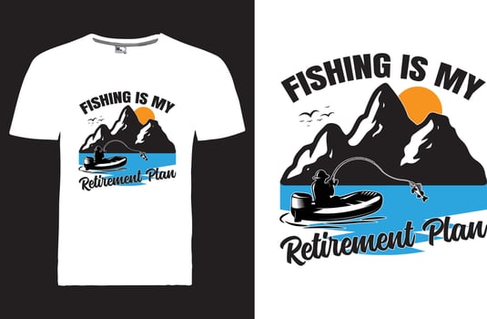 Fishing T-shirt Design vector