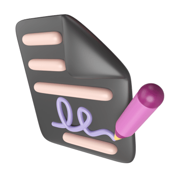 Signature 3D Illustration Icon png