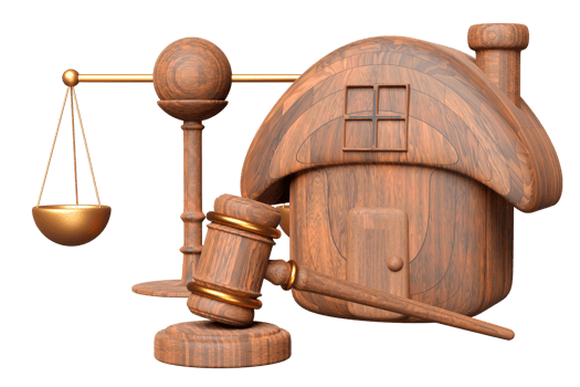 3d wooden judge gavel, hammer auction with stand, justice scales, wood house icon isolated. law, justice system symbol, auction house concept, 3d render illustration png
