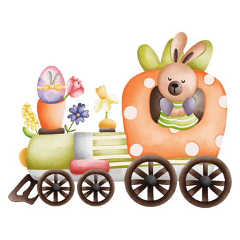 Watercolor cute rabbit easter, bunny easter, Rabbit bohemian cartoon style, Rabbit bunny kids png