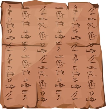 Ancient Egypt papyrus part cartoon vector