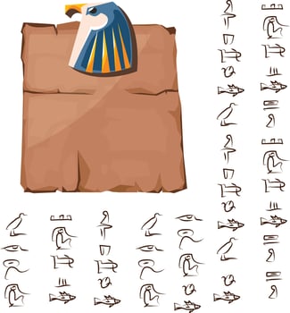 Ancient Egypt papyrus part cartoon vector