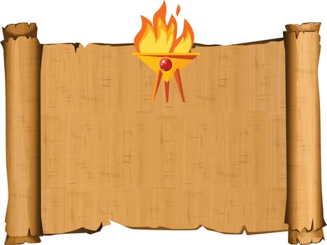 Ancient Egypt papyrus part cartoon vector
