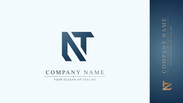 Vector initial nt logo design