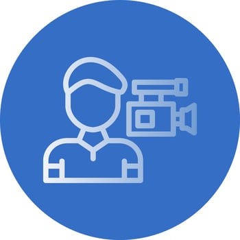 Camera Man Vector Icon Design