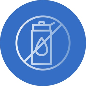 No Liquid Vector Icon Design