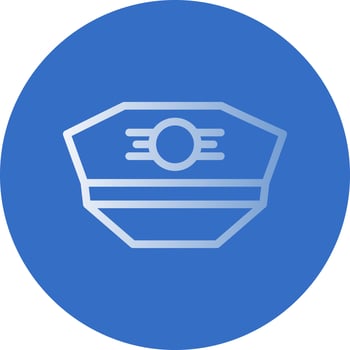 Pilot Hat Vector Icon Design