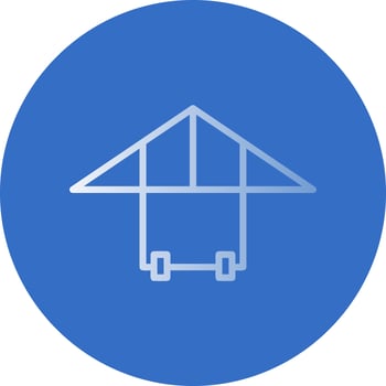 Hang Gliding Vector Icon Design