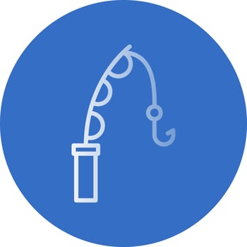 Fishing ROd Vector Icon Design