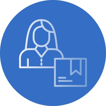 Delivery Girl Vector Icon Design