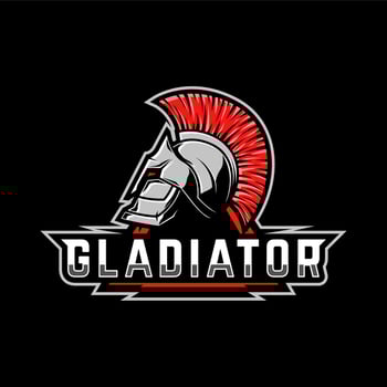 Ancient greece warrior, gladiator mascot or icon vector