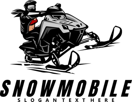 snowmobile trails design logo icon vector
